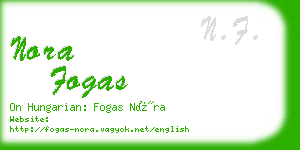 nora fogas business card